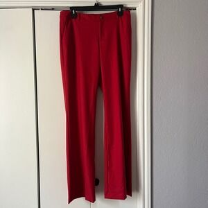 Coldwater Creek Red Trousers Natural Fit Career Pants‎ Size 8